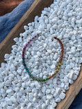 Multi Colored Beads with 6mm Brass Beads (15 inches)