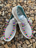 Custom Beaded Slip-On Shoes