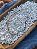 Multi Colored Beads with 4mm & 5mm Brass Beads (25 inches)