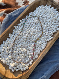 Mini Multi Colored Beads with Graduated Brass Beads (30 inches)