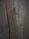 6mm & 4mm Brass Beaded Necklace with an Antique Copper Finish