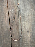 Graduated Brass Bead Necklace with an Antique Copper Finish