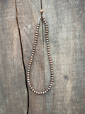 6mm Brass Beaded Necklace with an Antique Copper Finish