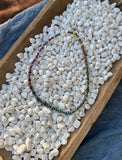 Multi Colored Beads with 5mm & 6mm Brass Beads (22 inches)