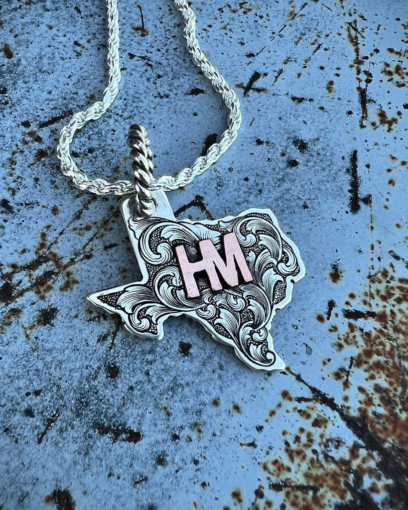 Hand Engraved State Pendant – Ferris Silver Works