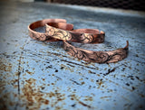 Hand engraved copper bracelet