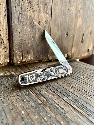 Custom Engraved Moore Maker Knives